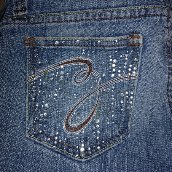 ZCO 5 26.5 Designer Crystal Logo Pocket Jeans - Picture 3 of 7